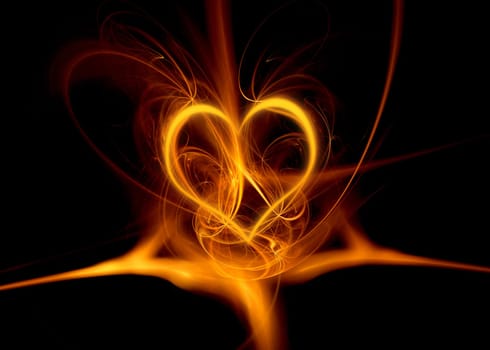Abstract background with heart shape