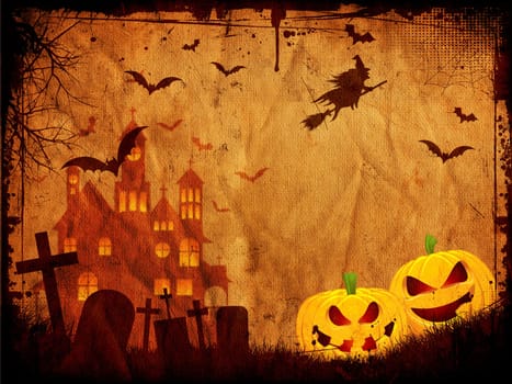 Grunge style Halloween background