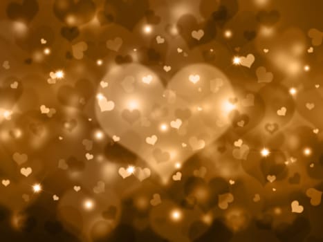 Valentines background of many hearts