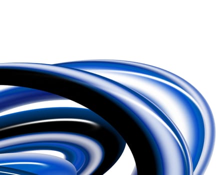 3D rendered abstract background in shades of blue