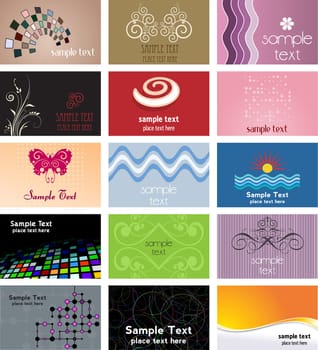Large collection of various different business card designs