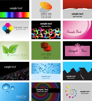 Large collection of various business card designs