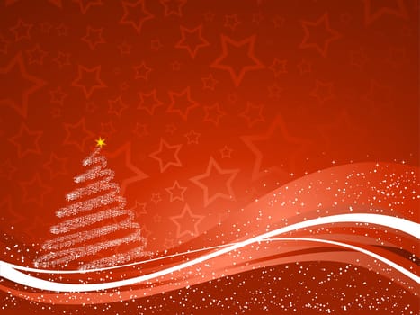 Decorative starry Christmas tree background