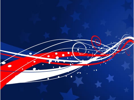 Abstract patriotic background for fourth of July