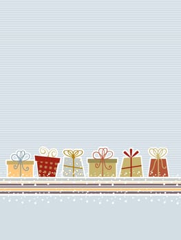 Retro styled Christmas gift background