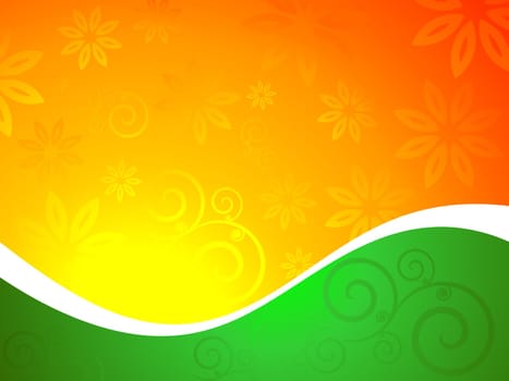 Abstract floral background using bright summer colours