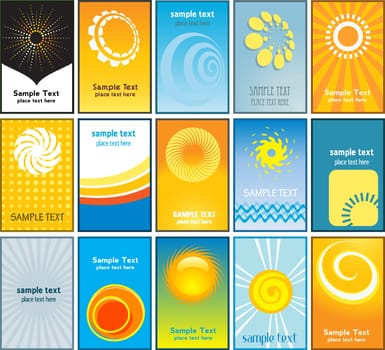 Large collection of summer themed business cards