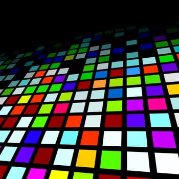 Brightly coloured abstract mosaic background