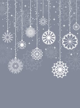 Decorative Christmas background with snowflake design