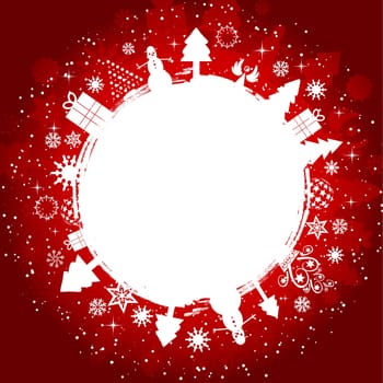 Grunge styled Christmas background