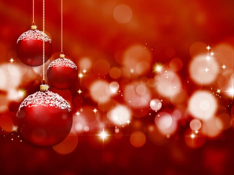 Christmas gifts on snowflake background