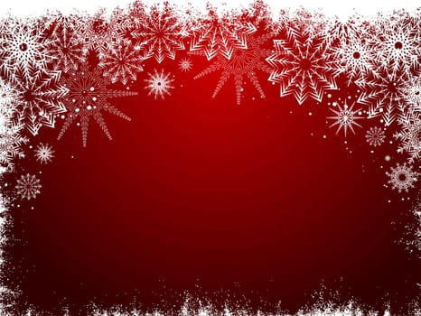Christmas background of snowflakes