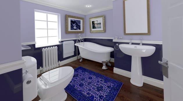 3D render of a Classic Bathroom Interior