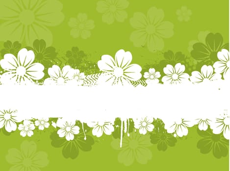 Floral background with a grunge effect