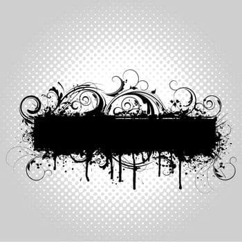 Decorative floral grunge design background