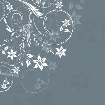 Abstract background with a decorative floral design