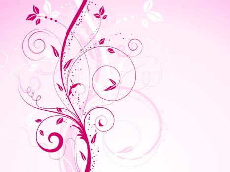 Decorative floral background in shades of pink