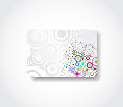 Gift card with abstract circle design