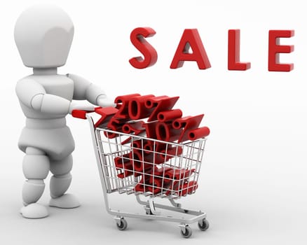 man shopping in the new year sale