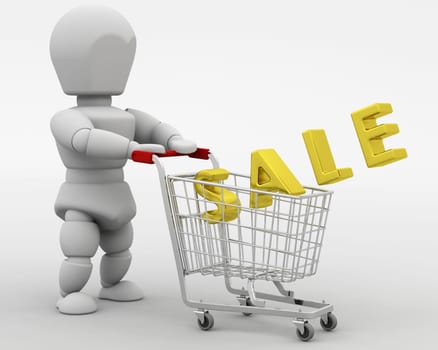 man shopping in the new year sale