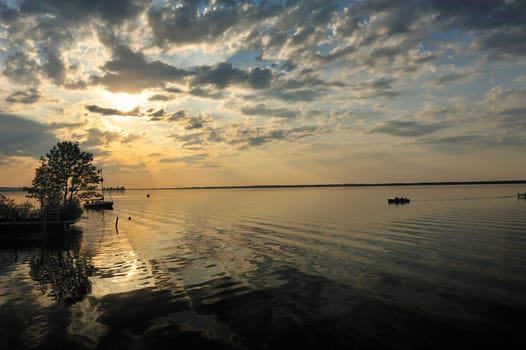 Pictures taken in Steinhude,sunset at the Steinhuder Meer.