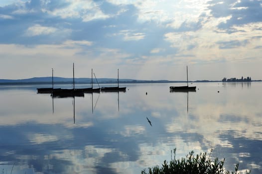 Pictures taken in Steinhude by the sea,at sunset by the lake.
