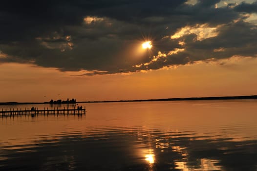 Pictures taken in Steinhude,sunset at the Steinhuder Meer.