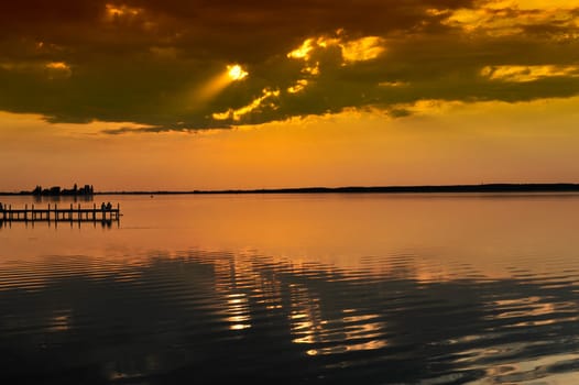 Pictures taken in Steinhude,sunset at the Steinhuder Meer.