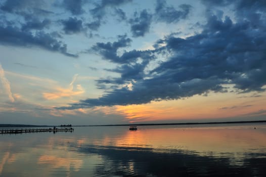 Pictures taken in Steinhude by the sea,at sunset by the lake.