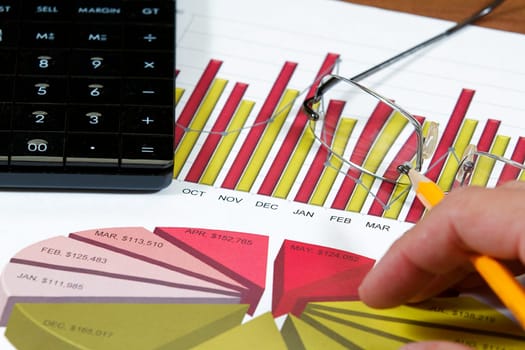 A business plan and project on the desk top