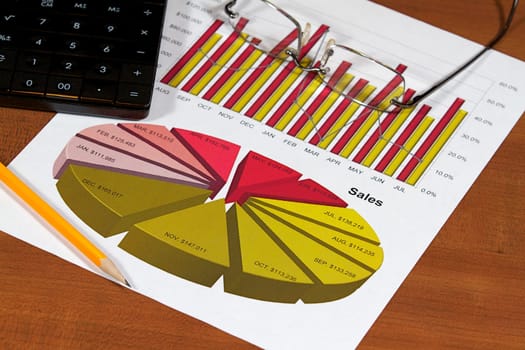 A business plan and project on a desk top