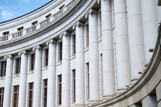 The stone column elements on classical architecture
