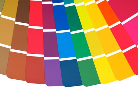 Paint swatches for selecting color for a home improvement project