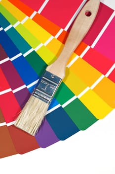 Paint swatches for selecting color for a home improvement project