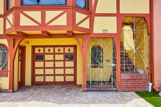 Image of Front exterior driveway yellow with brown trim in San Francisco, USA