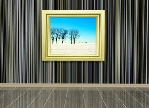 room with picture frame