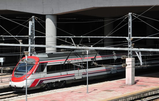 Atocha train station from outside - Madrid (Spain).