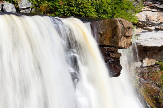 Blackwater falls in West Virginia in Fall taken with a slow shutter speed