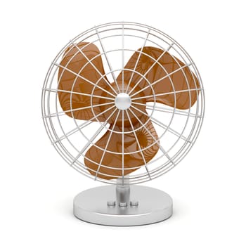 Electric fan isolated on white background