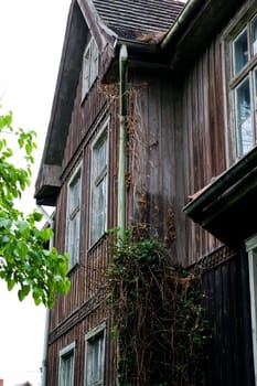 Old wooden building in a village