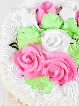 cream cake isolated on a white background