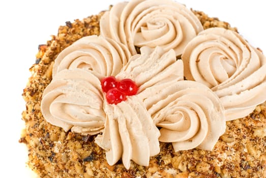 cake with berry isolated on a white