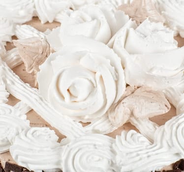 cream cake isolated on a white background