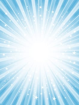 Starburst background in shades of blue
