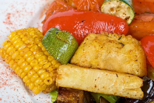 tasty assorted grilled vegetables gourmet food