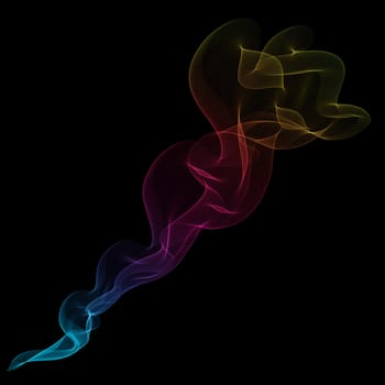 Abstract background of colourful smoke