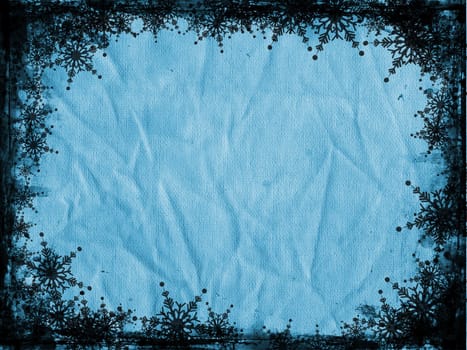 Grunge style snowflake background