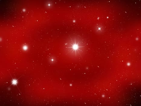 Christmas background of glowing stars