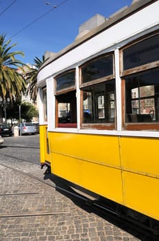 Vintage Trams such as these two are a common site in the Portuguese Capital of Lisbon - Portugal