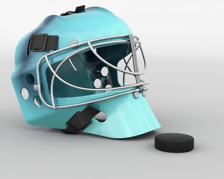 3D render of ice hockey goalie equipment
